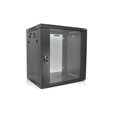 Шафа настінна Merlion 12U 19" 600*450*634 (Ш*Г*В)мм, black (Ml3-6412) - фото 1