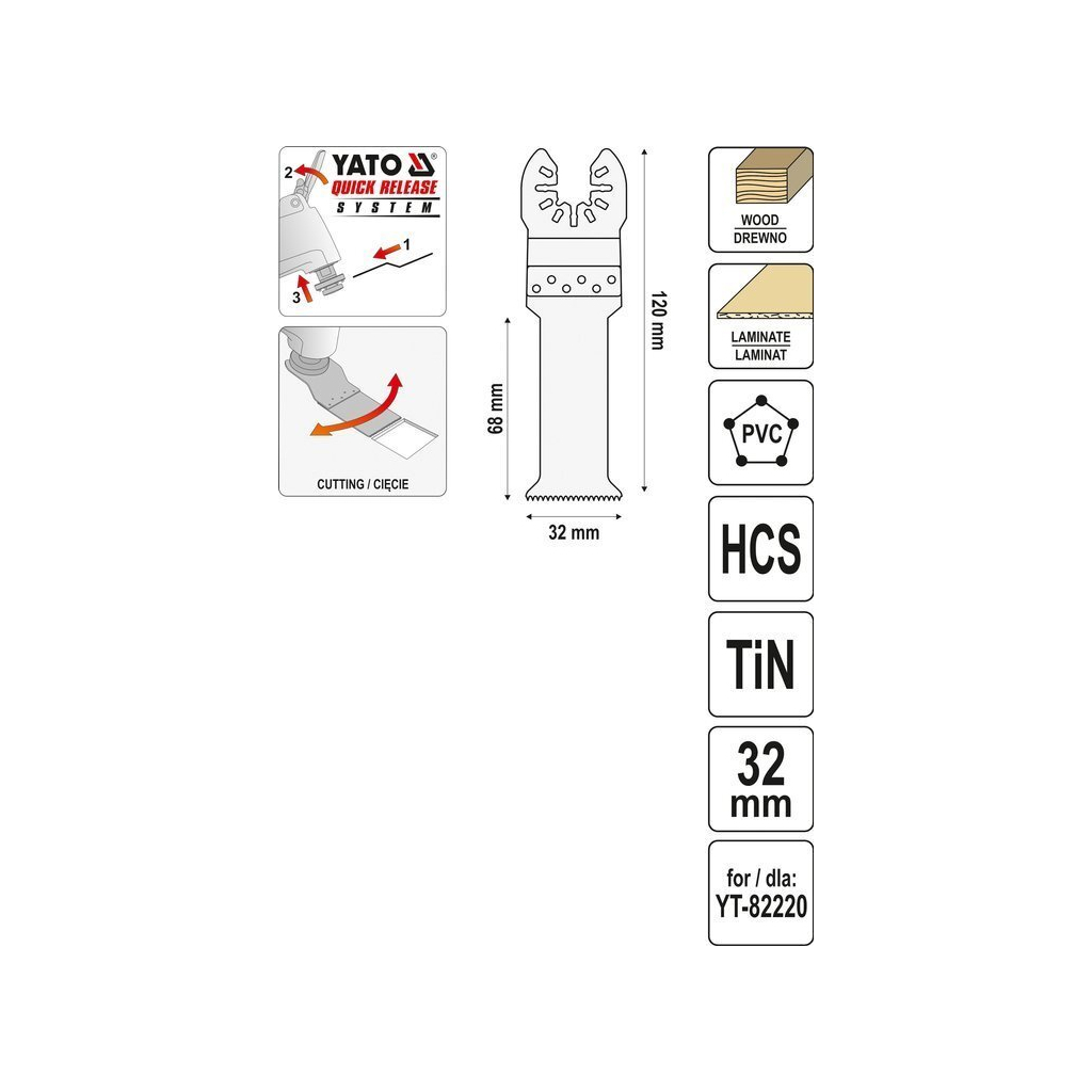 Полотно Yato для реноватора (YT-34710) - фото 2 Полотно Yato для реноватора (YT-34710) - фото 2
