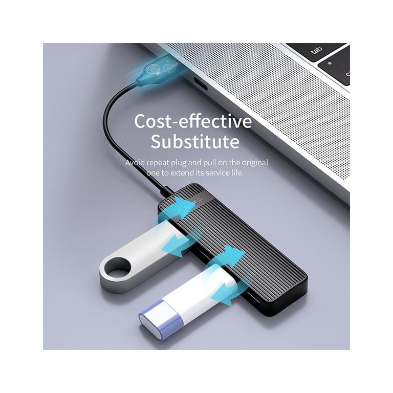 Концентратор Orico USB 2.0 4 ports (FL02-WH-BP) (CA913527) - фото 2