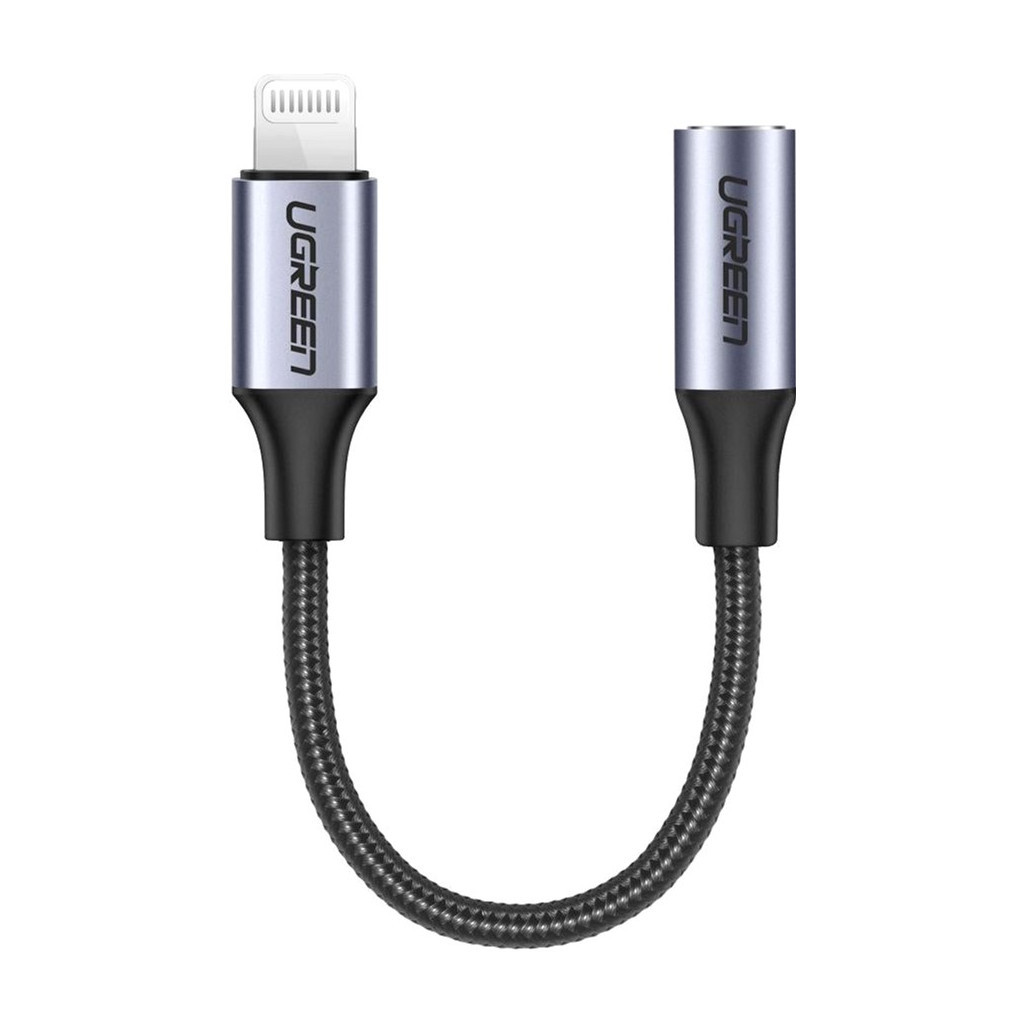 Перехідник Lightning to 3.5mm 10cm Headphone Jack Adapter Model US211 gray Ugreen (30756) Перехідник Lightning to 3.5mm 10cm Headphone Jack Adapter Model US211 gray Ugreen (30756)