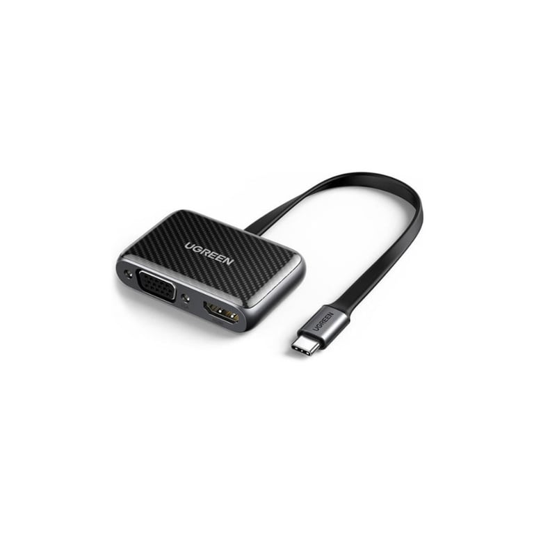 Перехідник USB2.0 to HDMI+VGA (HDMI 1.4b 3D/4K*2K30Hz+VGA 1080P60Hz CM303) black Ugreen (70549) - фото 1