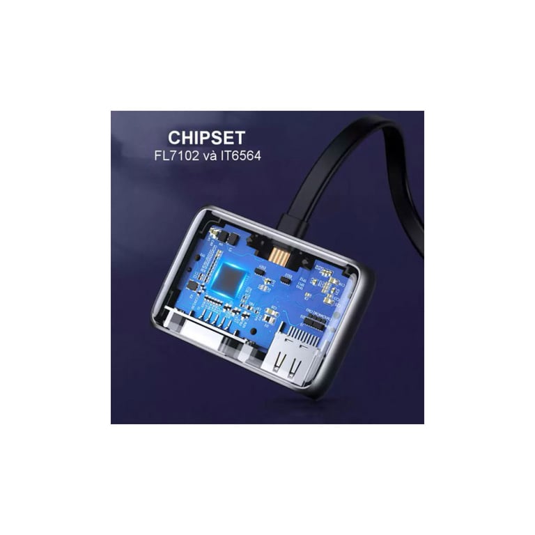 Перехідник USB2.0 to HDMI+VGA (HDMI 1.4b 3D/4K*2K30Hz+VGA 1080P60Hz CM303) black Ugreen (70549) - фото 2