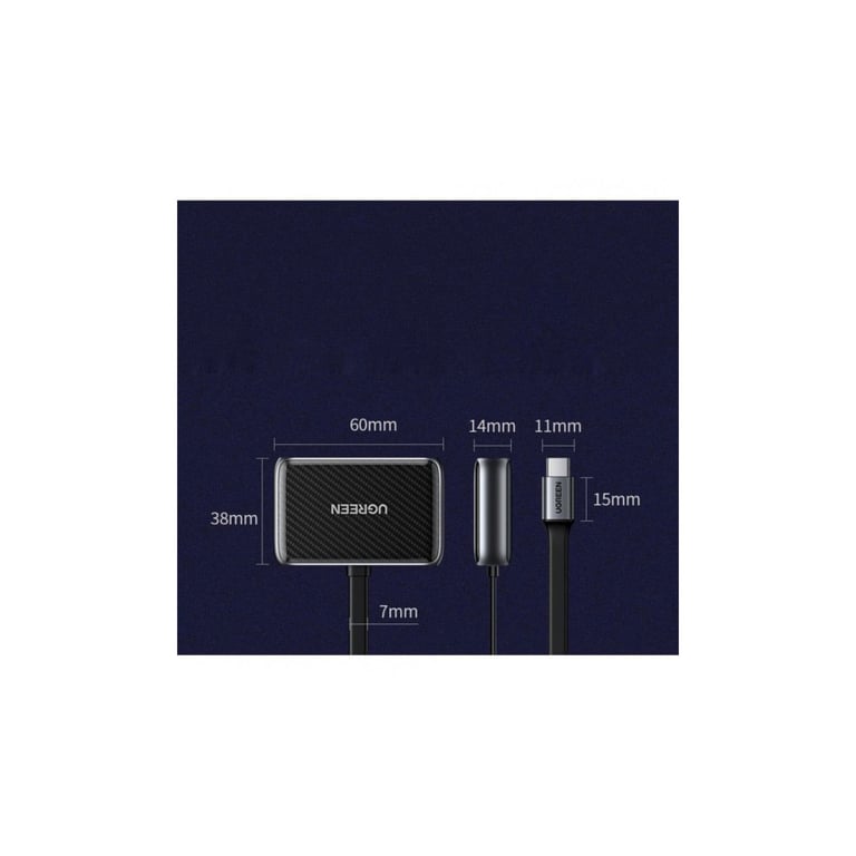 Перехідник USB2.0 to HDMI+VGA (HDMI 1.4b 3D/4K*2K30Hz+VGA 1080P60Hz CM303) black Ugreen (70549) - фото 3