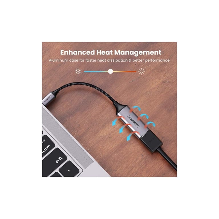 Перехідник USB2.0 Type C to HDMI V2.0 4K60Hz 10cm CM297 gray Ugreen (70444) - фото 3