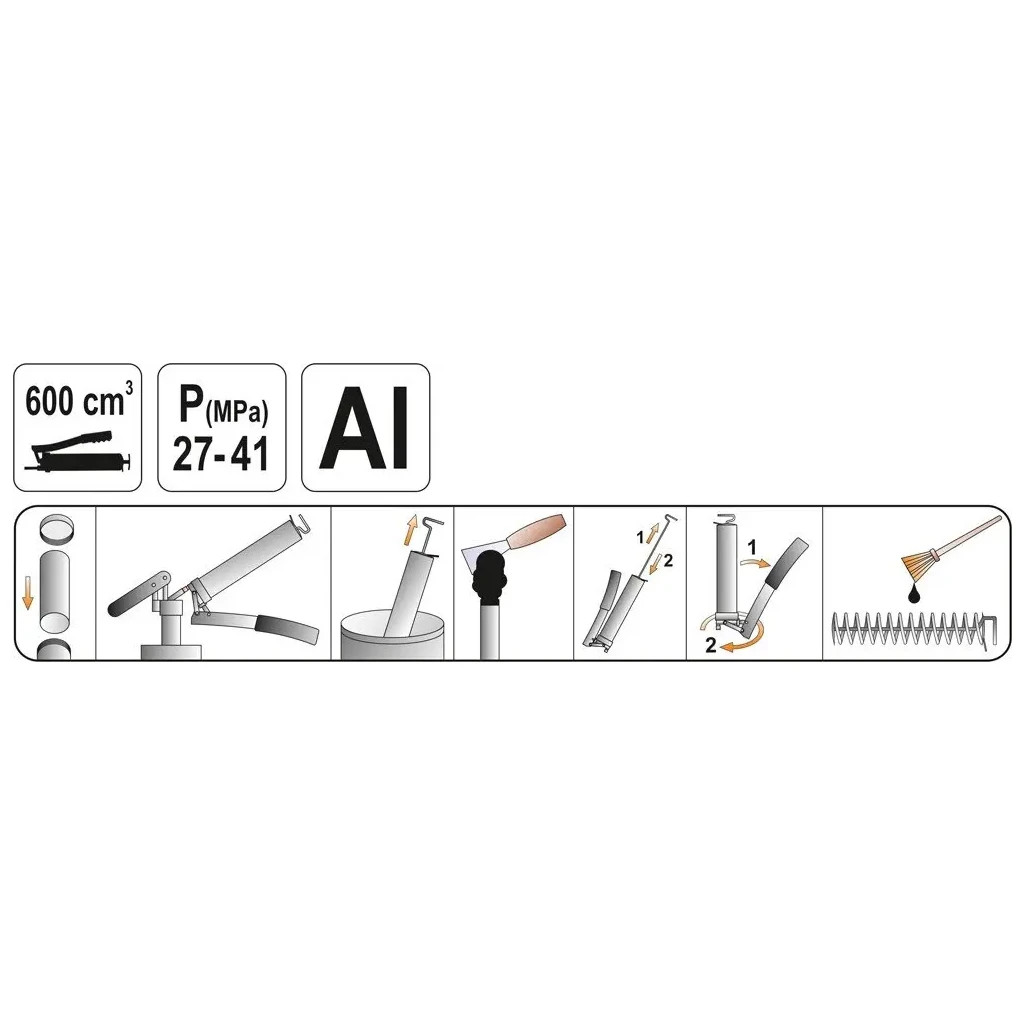 Шприц для мастила Yato YT-07042 - фото 3 Шприц для мастила Yato YT-07042 - фото 3