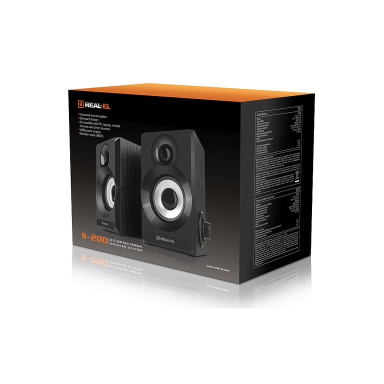 Акустична система REAL-EL S-200 USB Black - фото 10