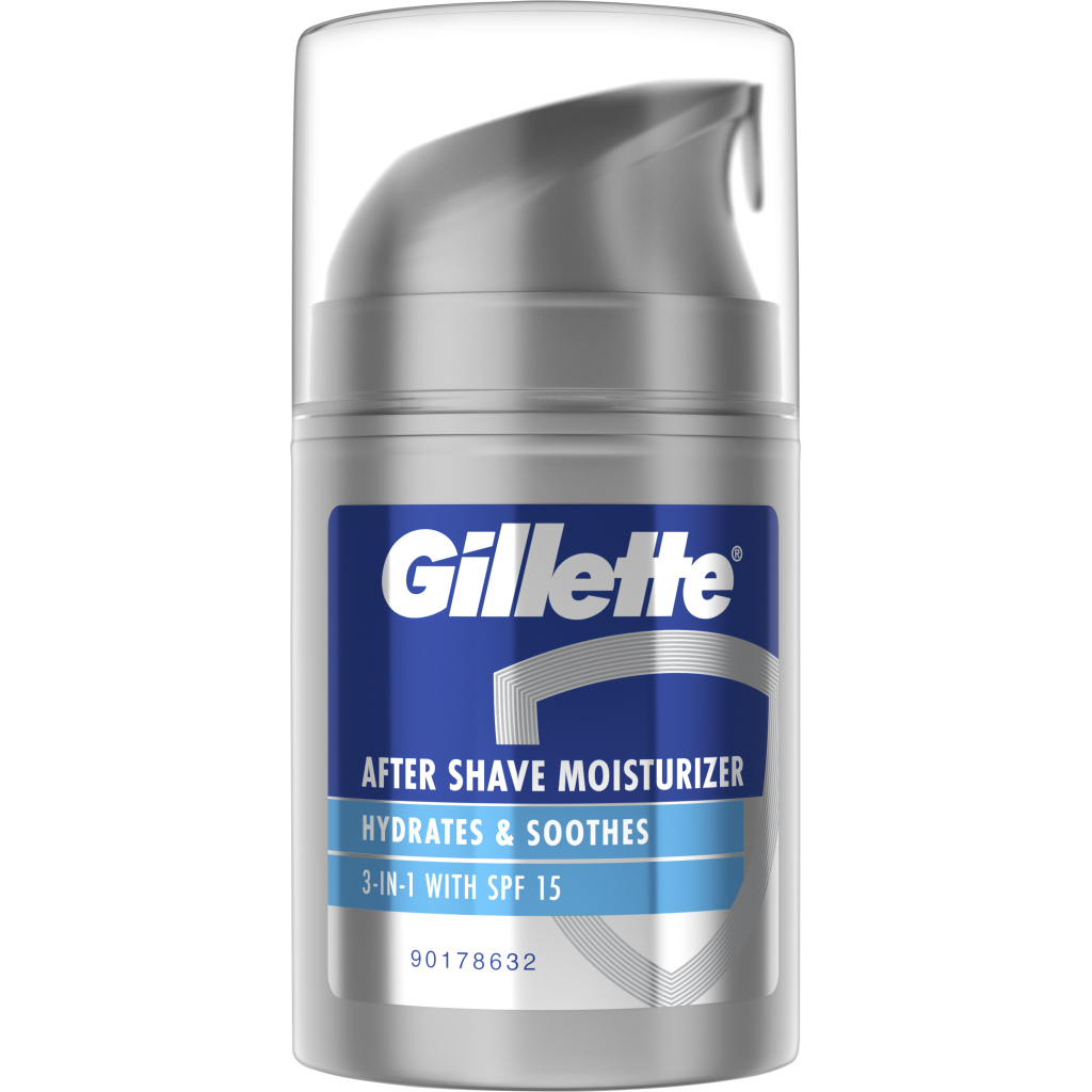 Бальзам після гоління Gillette 3 in 1 Hydrates & Soothes SPF+15 50 мл (8001090303929) - головне фото
