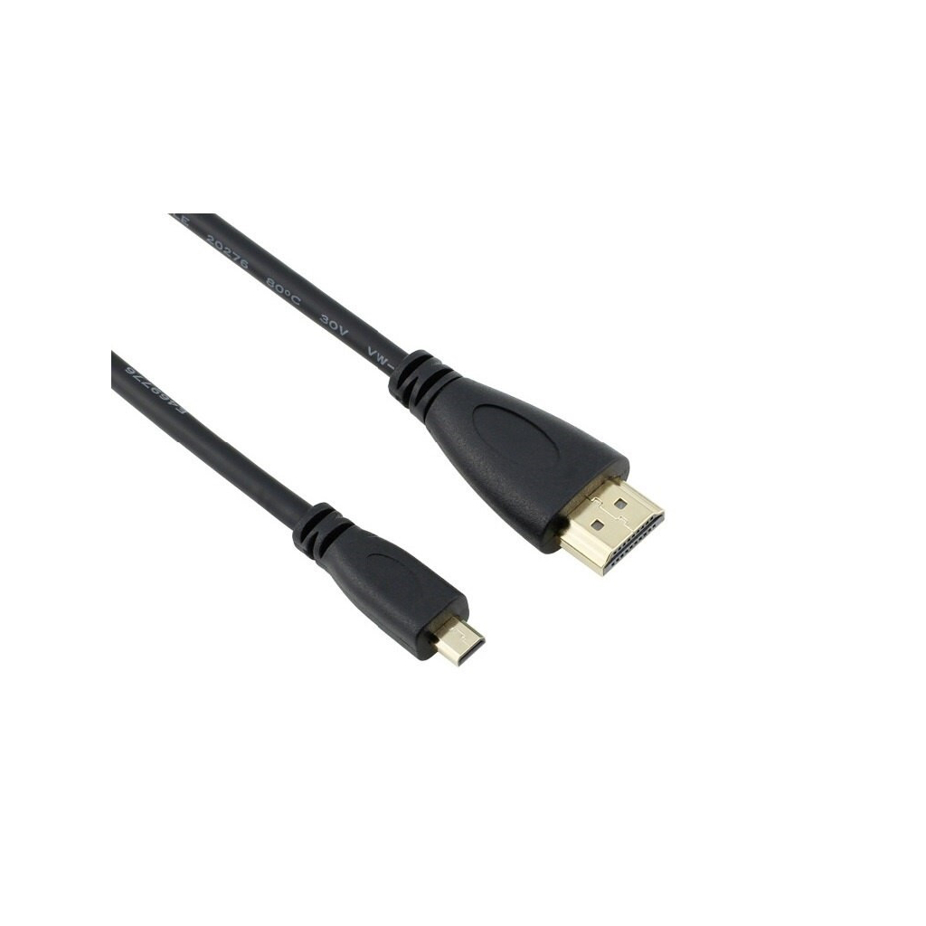 Додаткове обладнання для Мікро ПК Raspberry Pi кабель Micro HDMI to HDMI for Pi 4B (RA557) - фото 1 Додаткове обладнання для Мікро ПК Raspberry Pi кабель Micro HDMI to HDMI for Pi 4B (RA557) - фото 1