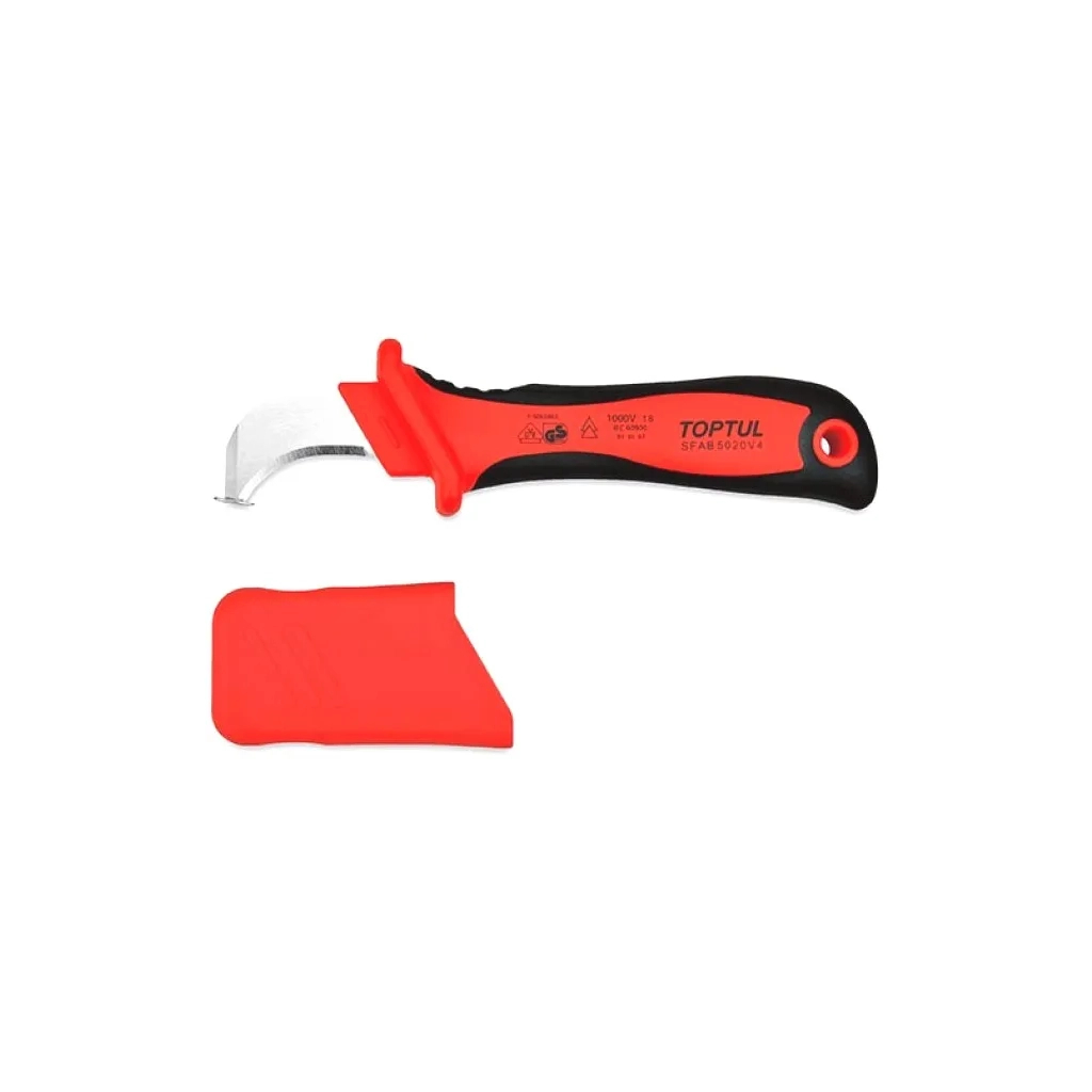 Ніж монтажний Toptul кабельний вигнутий 1000V VDE (SFAB5020V4) - фото 1