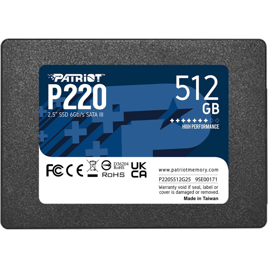 Накопичувач SSD 2.5" 512GB Patriot (P220S512G25) - фото 1 Накопичувач SSD 2.5" 512GB Patriot (P220S512G25) - фото 1
