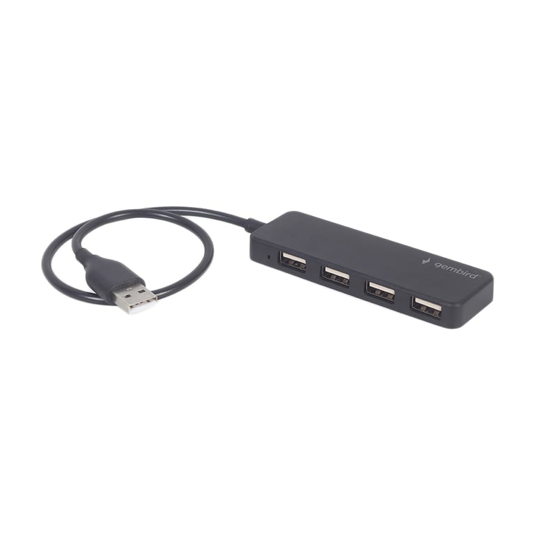 Концентратор Gembird USB 2.0 4 ports black (UHB-U2P4-06) - фото 1