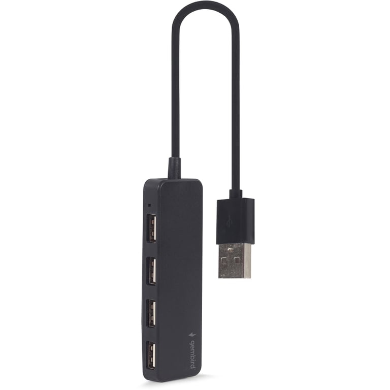 Концентратор Gembird USB 2.0 4 ports black (UHB-U2P4-06) - фото 2