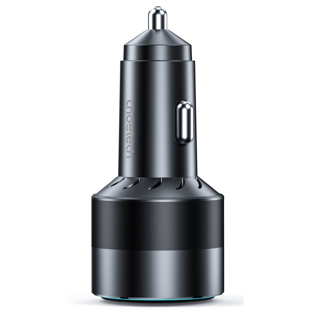 Зарядний пристрій Choetech car 2хUSB-C+USB-A 130W QC3.0/PD/PPS black (TC0011-BK) - фото 2 Зарядний пристрій Choetech car 2хUSB-C+USB-A 130W QC3.0/PD/PPS black (TC0011-BK) - фото 2