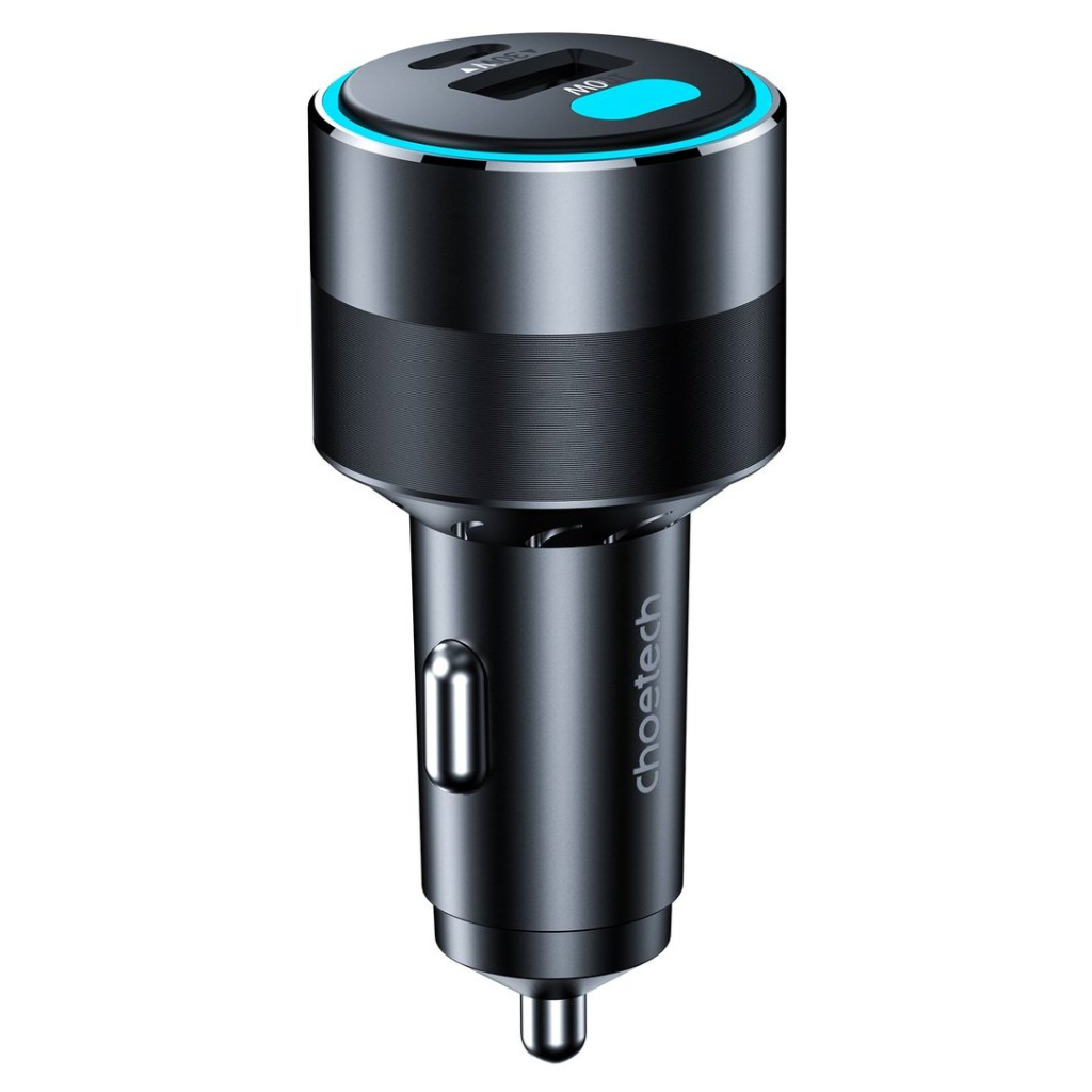 Зарядний пристрій Choetech car 2хUSB-C+USB-A 130W QC3.0/PD/PPS black (TC0011-BK) - фото 3 Зарядний пристрій Choetech car 2хUSB-C+USB-A 130W QC3.0/PD/PPS black (TC0011-BK) - фото 3