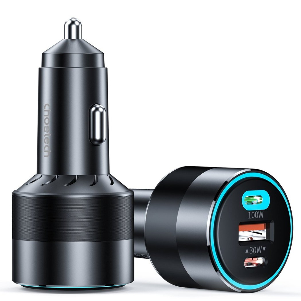 Зарядний пристрій Choetech car 2хUSB-C+USB-A 130W QC3.0/PD/PPS black (TC0011-BK) - фото 4 Зарядний пристрій Choetech car 2хUSB-C+USB-A 130W QC3.0/PD/PPS black (TC0011-BK) - фото 4