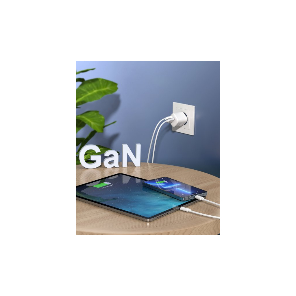 Зарядний пристрій Choetech GaN USB-A/USB-C 33W QC3.0/PD/PPS (PD5006-EU-WH) - фото 7 Зарядний пристрій Choetech GaN USB-A/USB-C 33W QC3.0/PD/PPS (PD5006-EU-WH) - фото 7