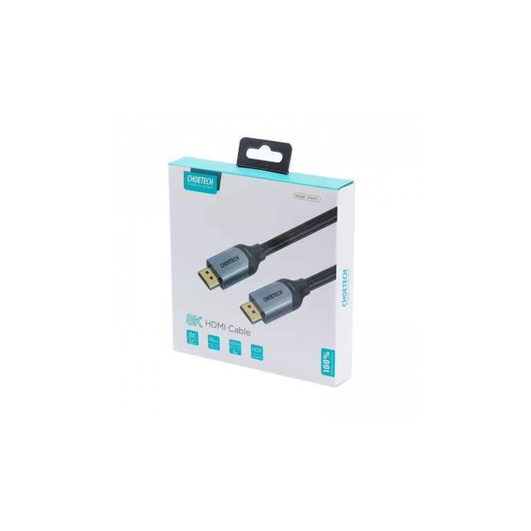 Кабель мультимедійний HDMI M to HDMI M 2.0m V2.1 8K60Hz HDR10 HLG Choetech (XHH01-BK) - фото 10