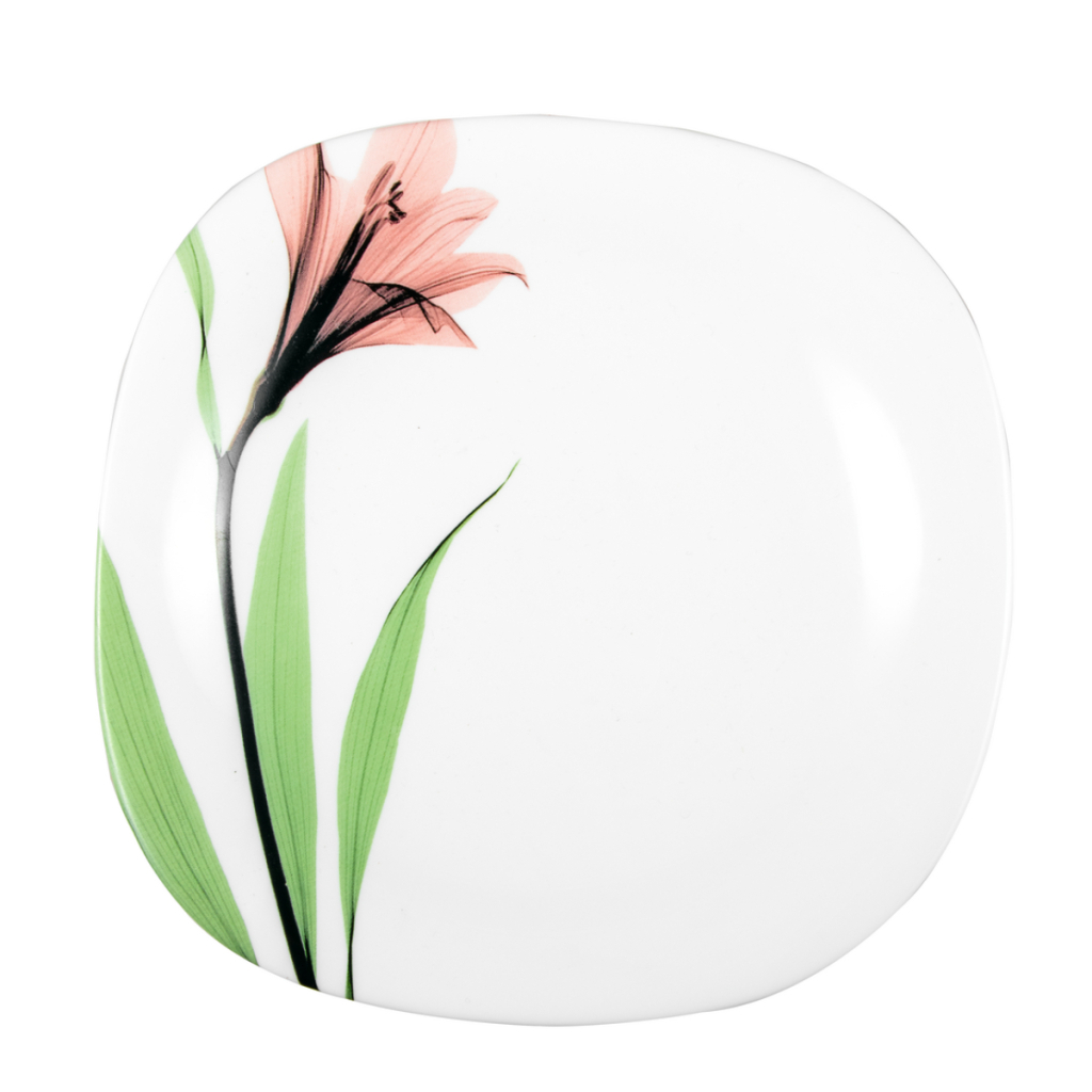 Тарілка Vittora Square Рожева Лілія 21,5 см Десертна (V-215Spl) - фото 1 Тарілка Vittora Square Рожева Лілія 21,5 см Десертна (V-215Spl) - фото 1