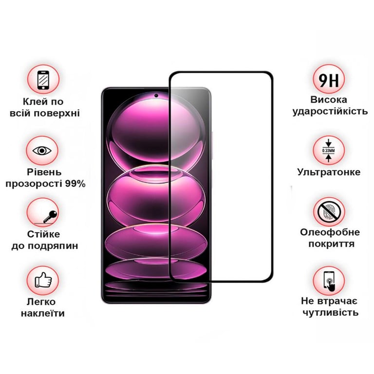 Скло захисне BeCover Xiaomi Redmi Note 12Pro/12 Pro 5G/12 Pro Plus Black (708784) - фото 4