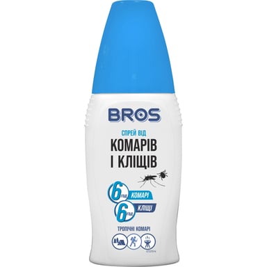 Спрей від комах Bros від комарів і кліщів 100 мл (5904517065154) - фото 1