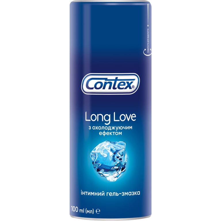 Інтимний гель-змазка Contex Long Love з охолоджуючим ефектом (лубрикант) 100 мл (4820108005136) - фото 1