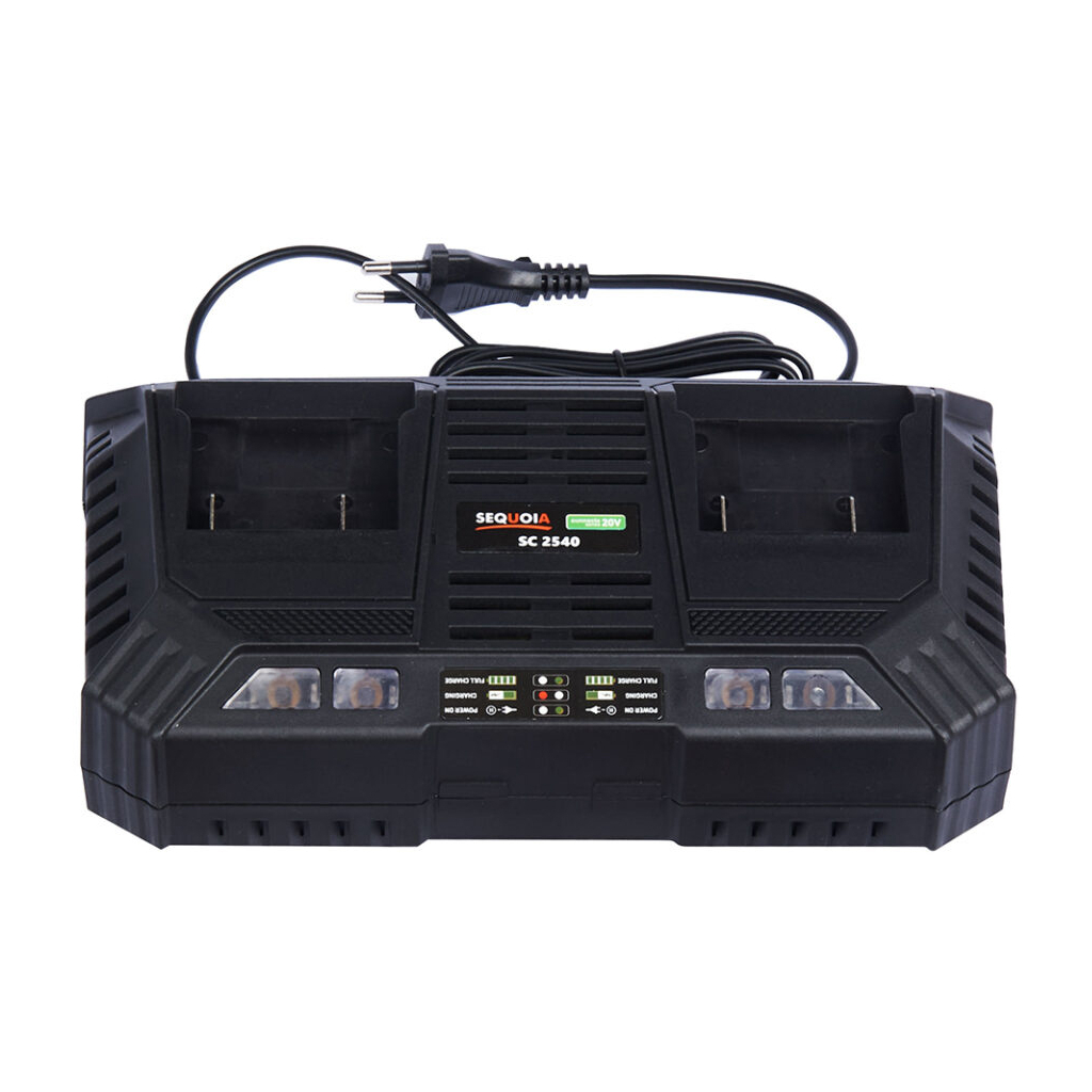 Зарядний пристрій для акумуляторів інструменту SEQUOIA 20+20V, 2.5A (SC2540) - фото 1 Зарядний пристрій для акумуляторів інструменту SEQUOIA 20+20V, 2.5A (SC2540) - фото 1