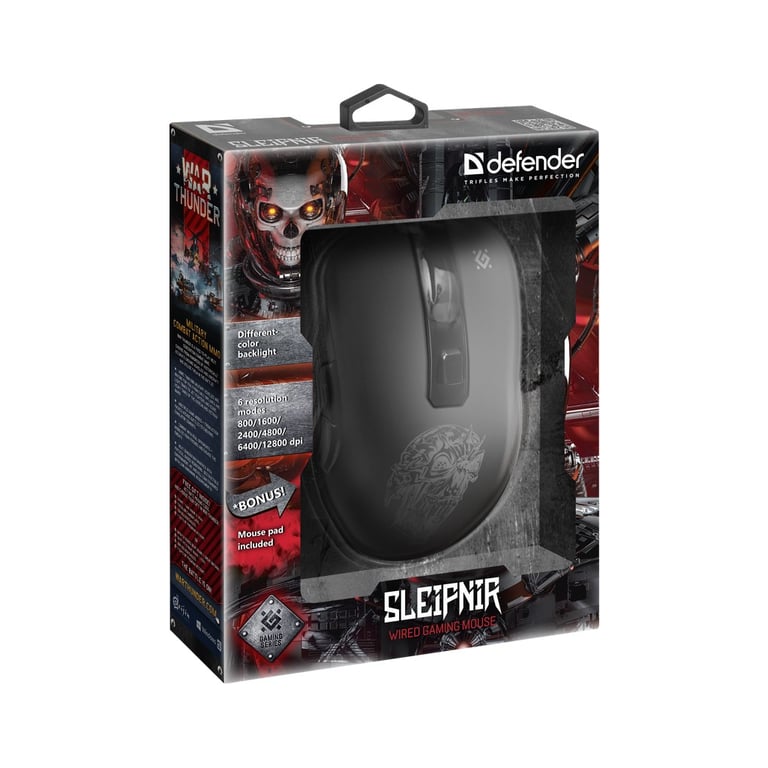 Мишка Defender Sleipnir GM-927 USB Black+ Килимок (52927) - фото 7