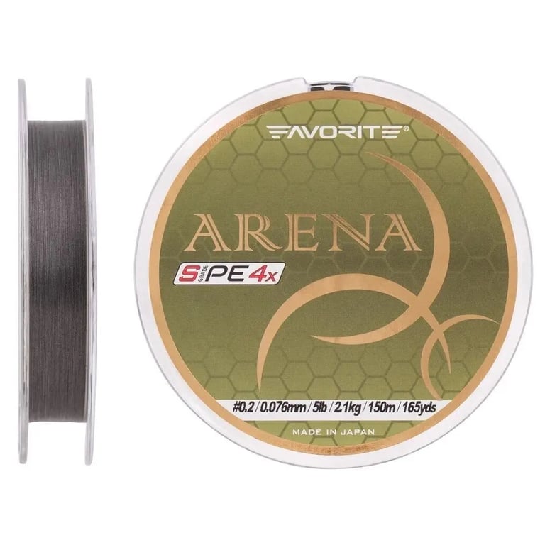 Шнур Favorite Arena PE 4x 150m 0.2/0.076mm 5lb/2.1kg Silver Gray (1693.10.89) - фото 2