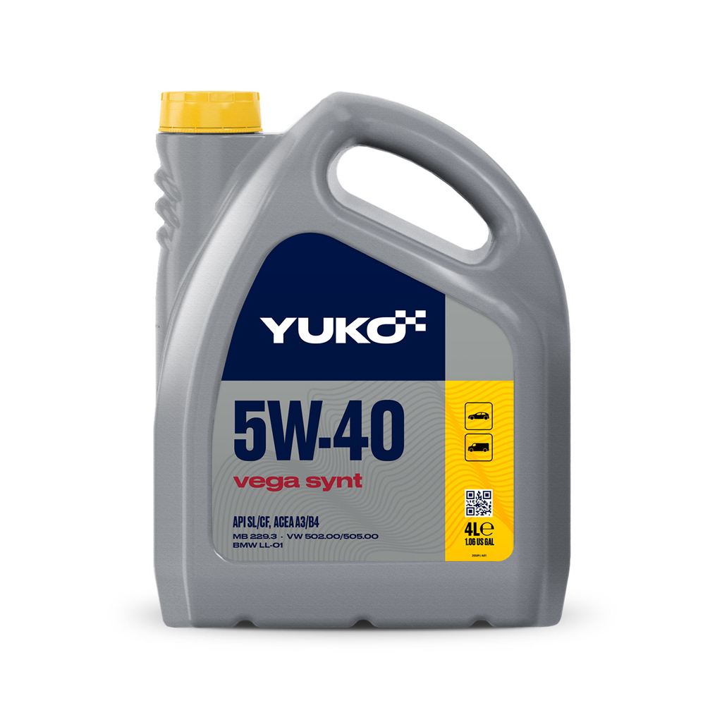 Моторна олива Yuko VEGA SYNT 5W-40 4л (4823110401453) - фото 1 Моторна олива Yuko VEGA SYNT 5W-40 4л (4823110401453) - фото 1