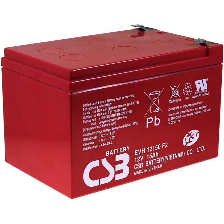 Батарея до ДБЖ CSB EVH12150, 12V 15Ah (EVH12150) - фото 1