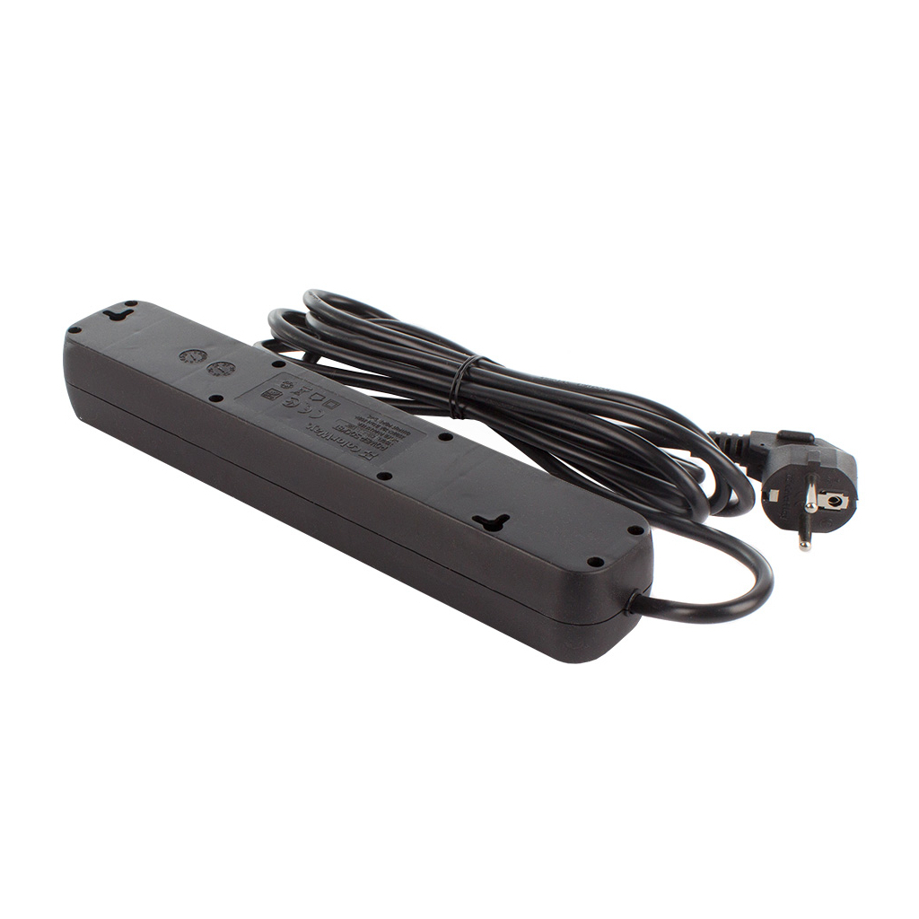 Мережевий фільтр живлення ColorWay CW-PSEA53BK, 5 розеток/ 3M black (CW-PSEA53BK) - фото 5 Мережевий фільтр живлення ColorWay CW-PSEA53BK, 5 розеток/ 3M black (CW-PSEA53BK) - фото 5