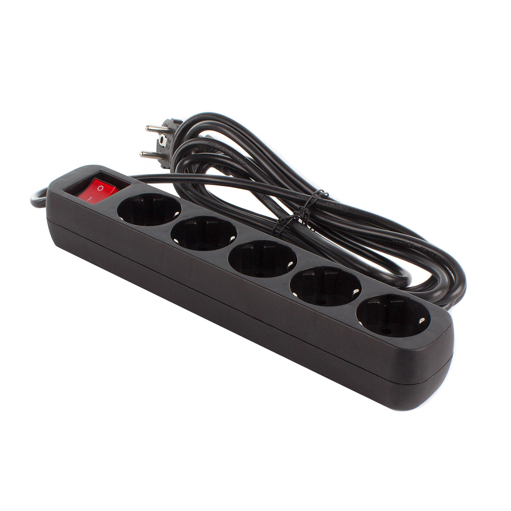 Мережевий фільтр живлення ColorWay CW-PSEA53BK, 5 розеток/ 3M black (CW-PSEA53BK) - фото 6 Мережевий фільтр живлення ColorWay CW-PSEA53BK, 5 розеток/ 3M black (CW-PSEA53BK) - фото 6