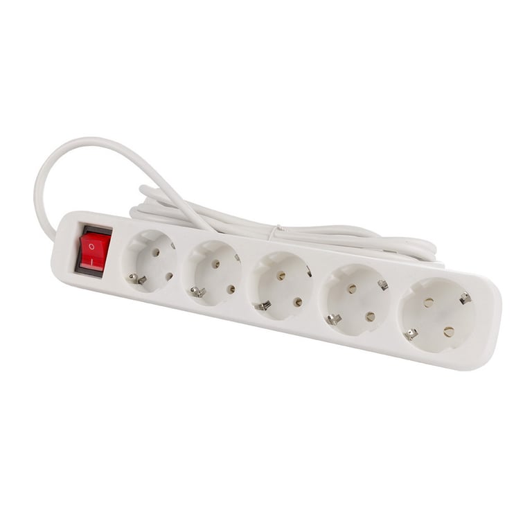 Мережевий фільтр живлення ColorWay CW-PSEA53W, 5 розеток/ 3M white (CW-PSEA53W) - фото 3
