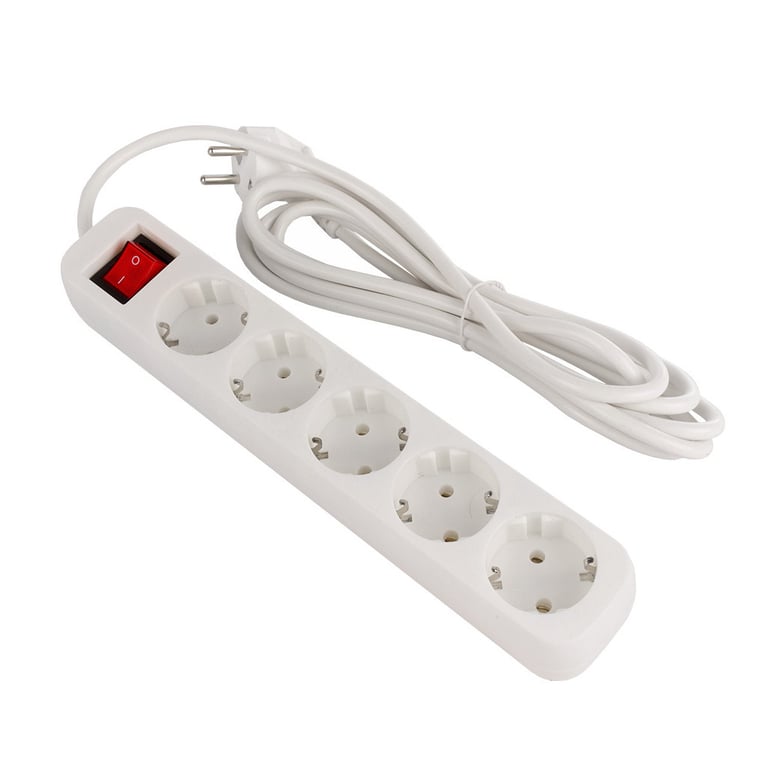 Мережевий фільтр живлення ColorWay CW-PSEA53W, 5 розеток/ 3M white (CW-PSEA53W) - фото 4