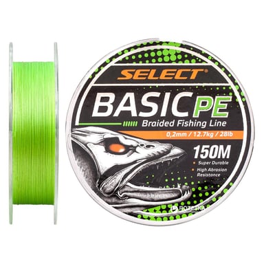 Шнур Select Basic PE 150m Light Green 0.20mm 28lb/12.7kg (1870.18.17) - фото 1