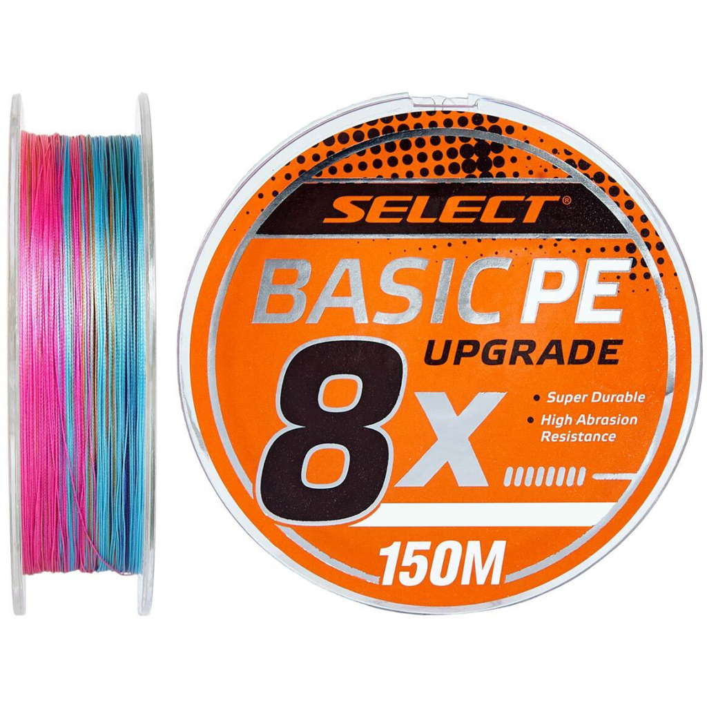 Шнур Select Basic PE 8x 150m Multi Color 0.6/0.10mm 12lb/5.5kg (1870.31.42) - фото 1 Шнур Select Basic PE 8x 150m Multi Color 0.6/0.10mm 12lb/5.5kg (1870.31.42) - фото 1
