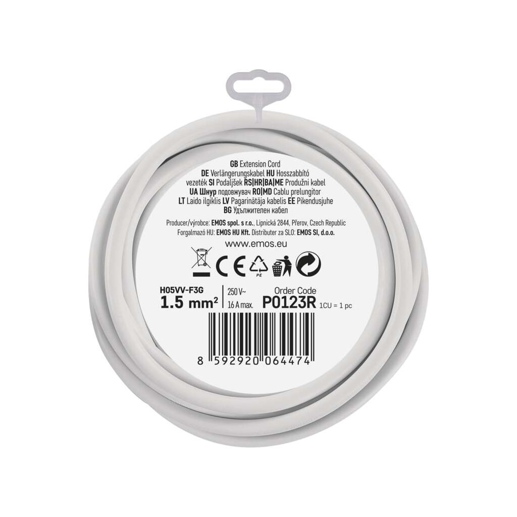 Мережевий подовжувач EMOS P0123R - фото 4 Мережевий подовжувач EMOS P0123R - фото 4
