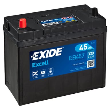 Акумулятор автомобільний EXIDE EXCELL 45Ah ASIA (+/-) ТК (330EN) (EB457) - фото 1