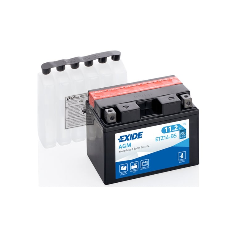 Акумулятор автомобільний EXIDE AGM 11,2Ah (+/-) (205EN) (ETZ14-BS) - фото 3