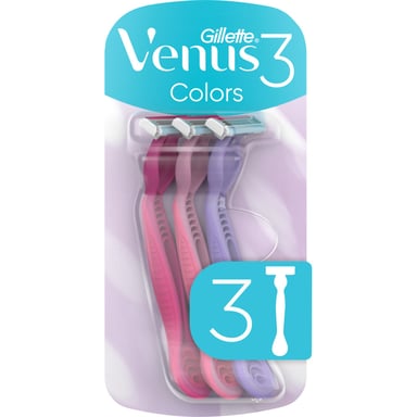 Бритва Gillette Venus 3 Colors 3 шт. (7702018018116) - фото 1