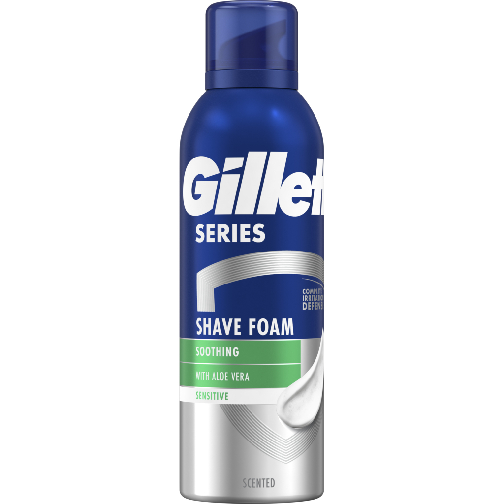 Піна для гоління Gillette Series Для чутливої шкіри з алое вера 200 мл (8001090870926) - фото 2 Піна для гоління Gillette Series Для чутливої шкіри з алое вера 200 мл (8001090870926) - фото 2