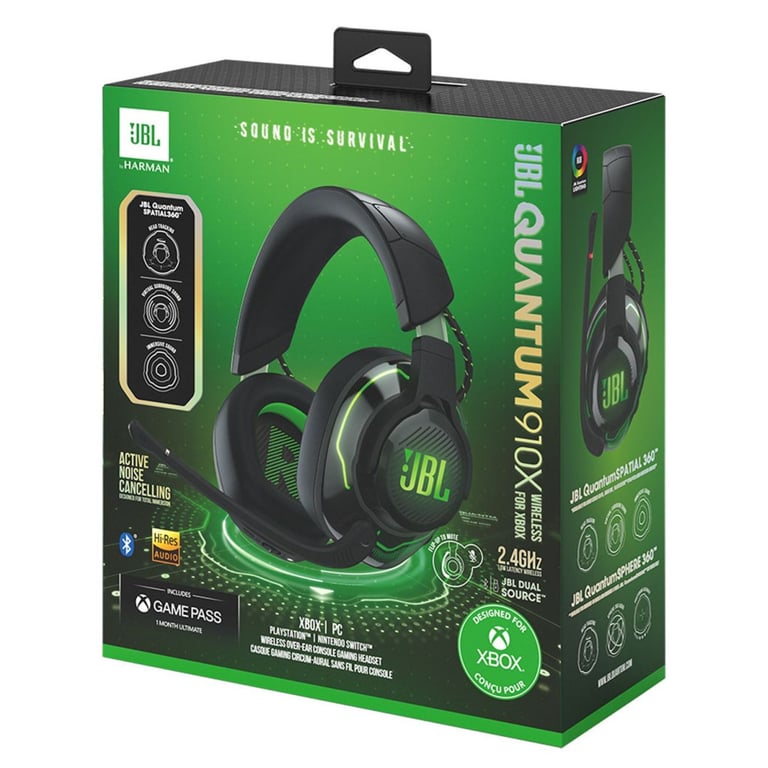 Навушники JBL Quantum 910X Wireless for Xbox Black (JBLQ910XWLBLKGRN) - фото 4