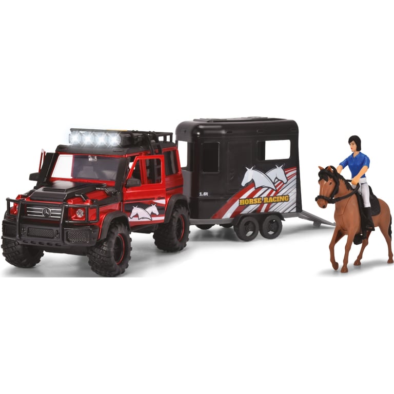 Ігровий набір Dickie Toys Перевезення коней з позашляховиком 42 см та фігурками (3837018) - фото 2