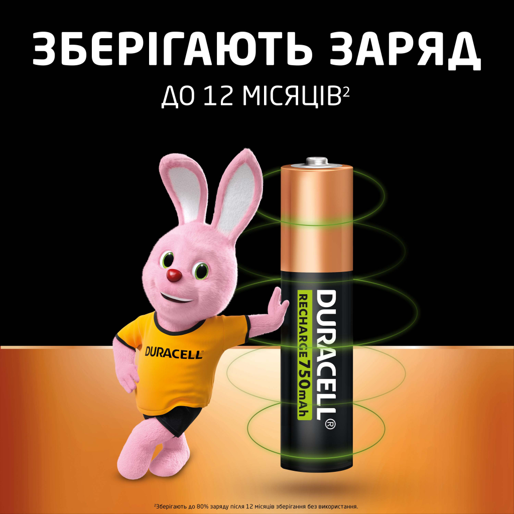 Акумулятор Duracell AAA HR03 750mAh * 4 (5007331) - фото 6 Акумулятор Duracell AAA HR03 750mAh * 4 (5007331) - фото 6