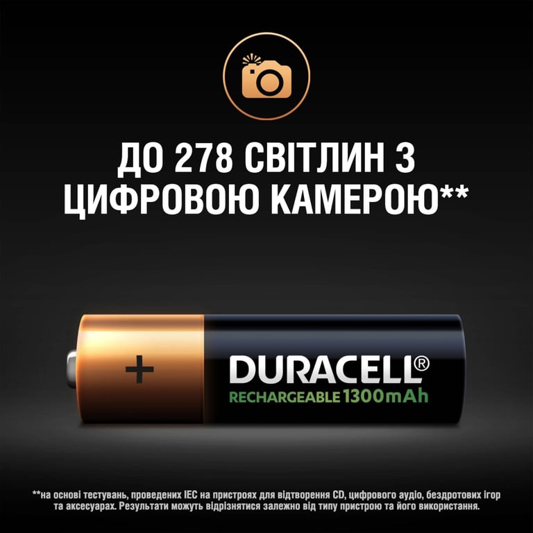 Акумулятор Duracell AA HR6 1300mAh * 4 (5007324) - фото 8