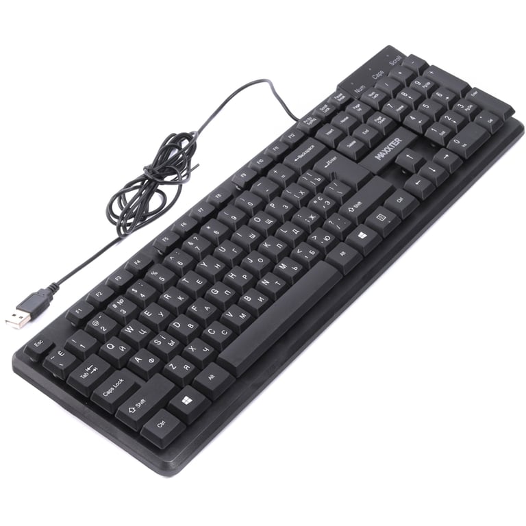 Клавіатура Maxxter KBM-U01-UA USB Black (KBM-U01-UA) - фото 2