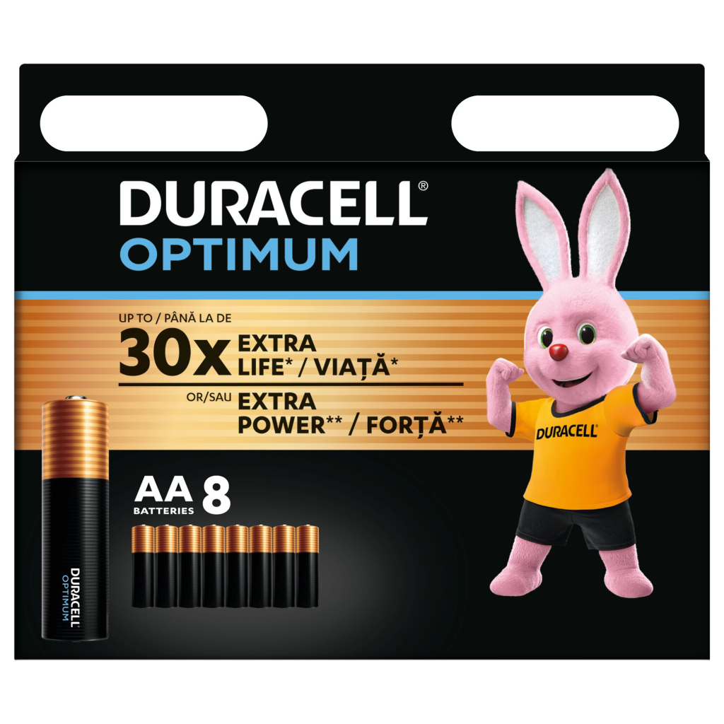 Батарейка Duracell Optimum AA лужні 8 шт. в упаковці (5014726 / 5015601) - фото 1