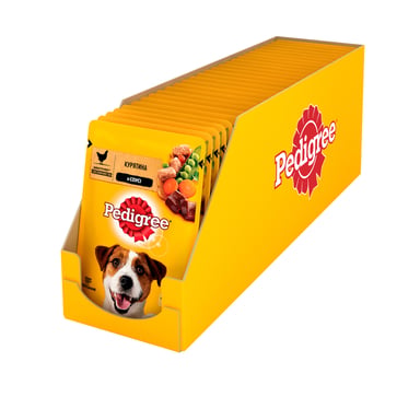 Вологий корм для собак Pedigree Курка та овочі в соусі 100 г (5900951017322) - фото 1