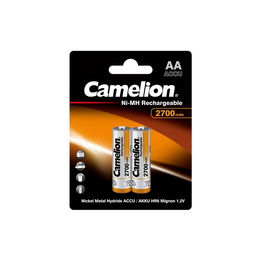 Акумулятор Camelion AA 2700 mAh Ni-MH * 2 HR6 BP2 (NH-AA2700BC2) - фото 1
