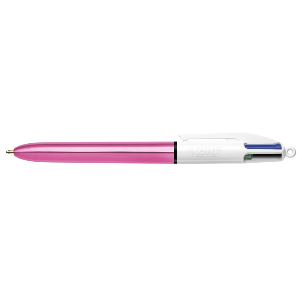 Ручка масляна Bic 4 in 1 Colours Shine Pink рожева (bc982875) - фото 1 Ручка масляна Bic 4 in 1 Colours Shine Pink рожева (bc982875) - фото 1